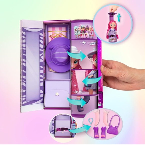 Cry Babies BFF Katie Fashion Doll with 9+ Surprises Including Outfit - Picture 5 of 5